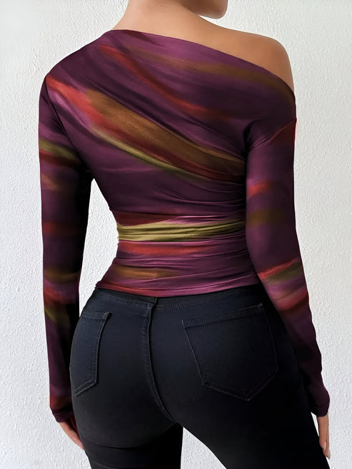 Dames Longsleeve T-shirt Casual Katoenmix Elegant-5