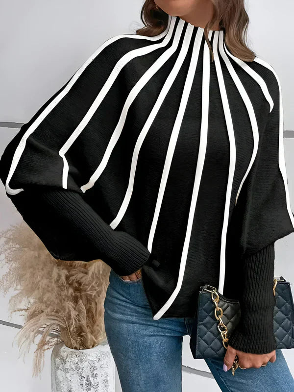 Dames Trui Streepdessin Casual Zachte Katoenmix-5