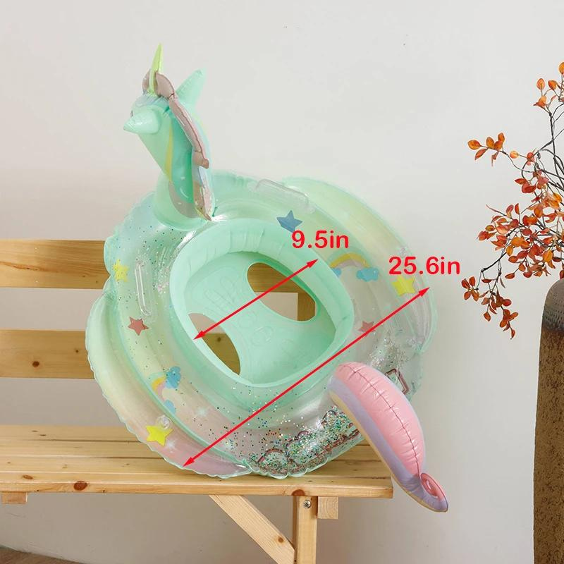 Opblaasbare Glitter Eenhoorn Zwemring