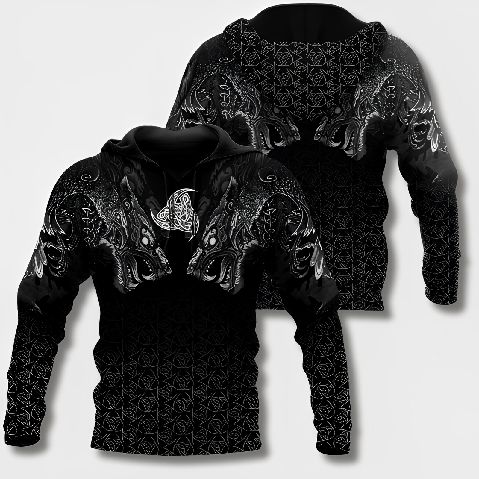 Variant image for Heren Hoodie Viking Stijl met Capuchon van 100% Katoen-1