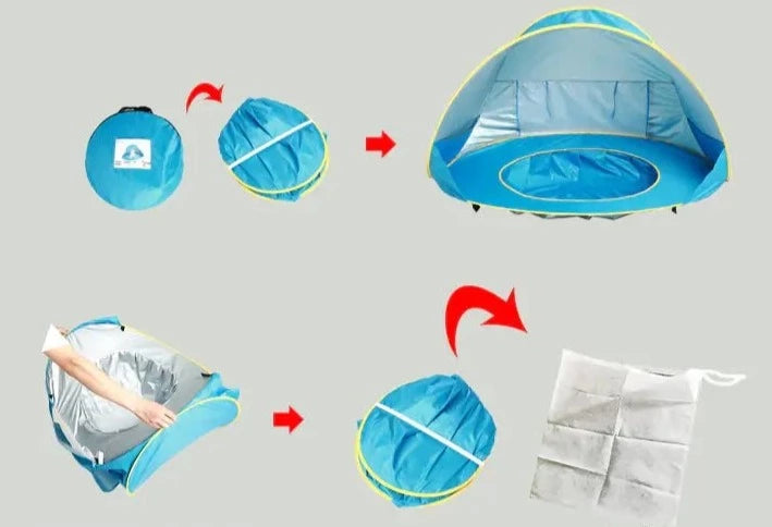 Zonnescherm Kinderzwembad tent