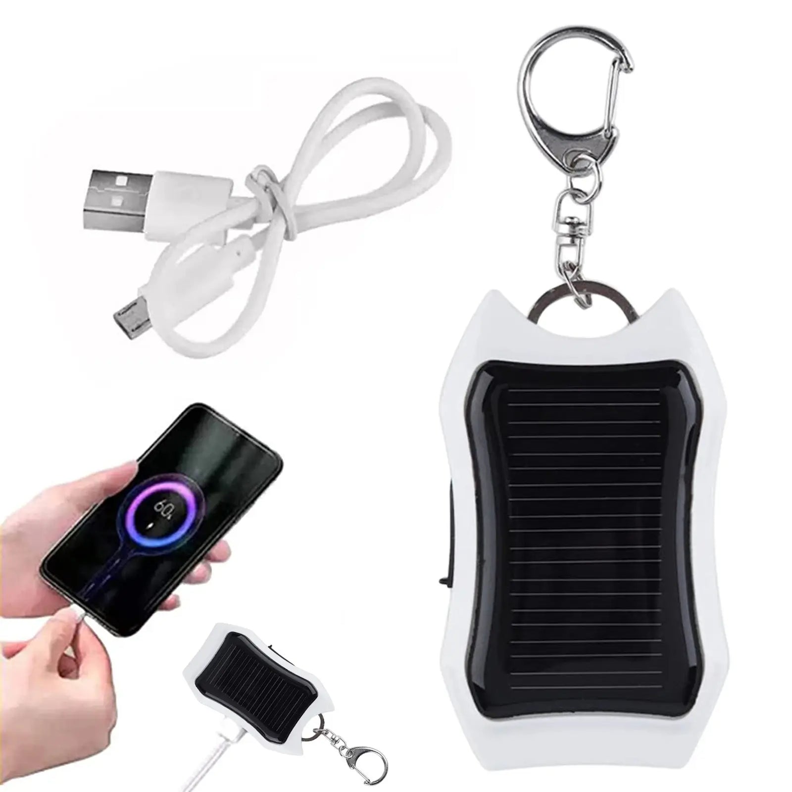 Zonnezaklamp Powerbank Sleutelhanger