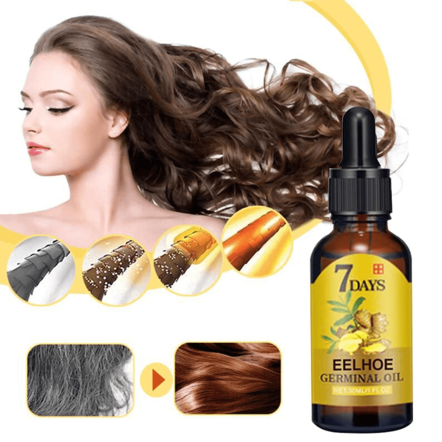 Natuurlijke Gember Haargroeiolie