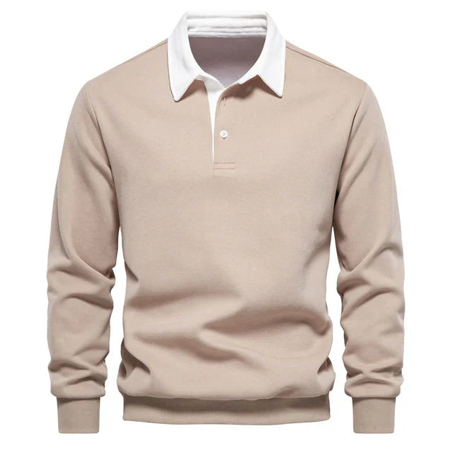Variant image for Heren Poloshirt Lange Mouwen Klassieke Kraag Katoen-35