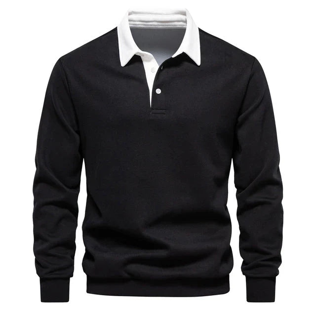 Variant image for Heren Poloshirt Lange Mouwen Klassieke Kraag Katoen-13
