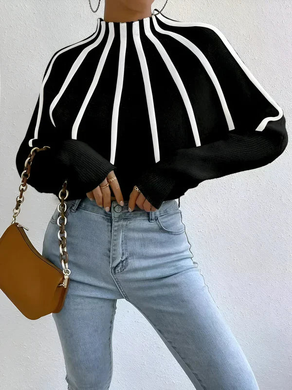 Dames Trui Streepdessin Casual Zachte Katoenmix-2