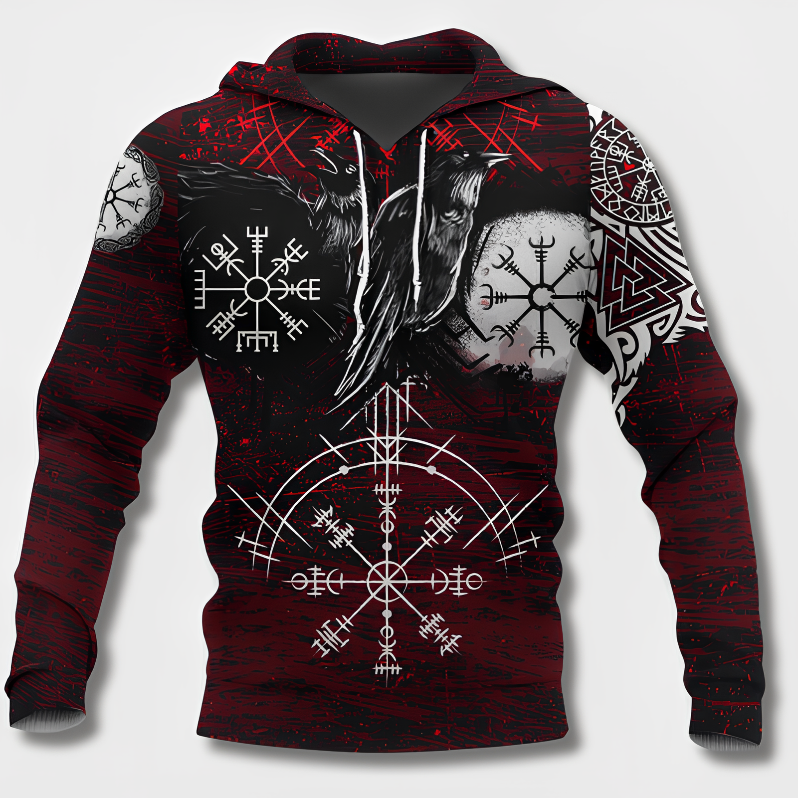 Variant image for Heren Hoodie Viking Stijl met Capuchon van 100% Katoen-17