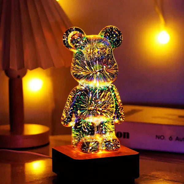 Nachtlampje Kinderen Multicolor Teddybear 3D Effect LED Kunststof-1