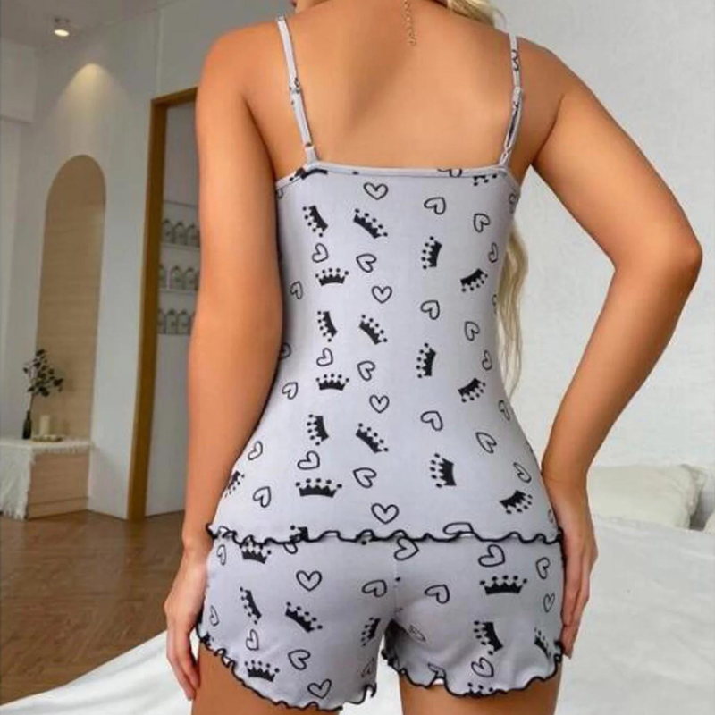 Dames Diepe V-Hals Slapengoed Set