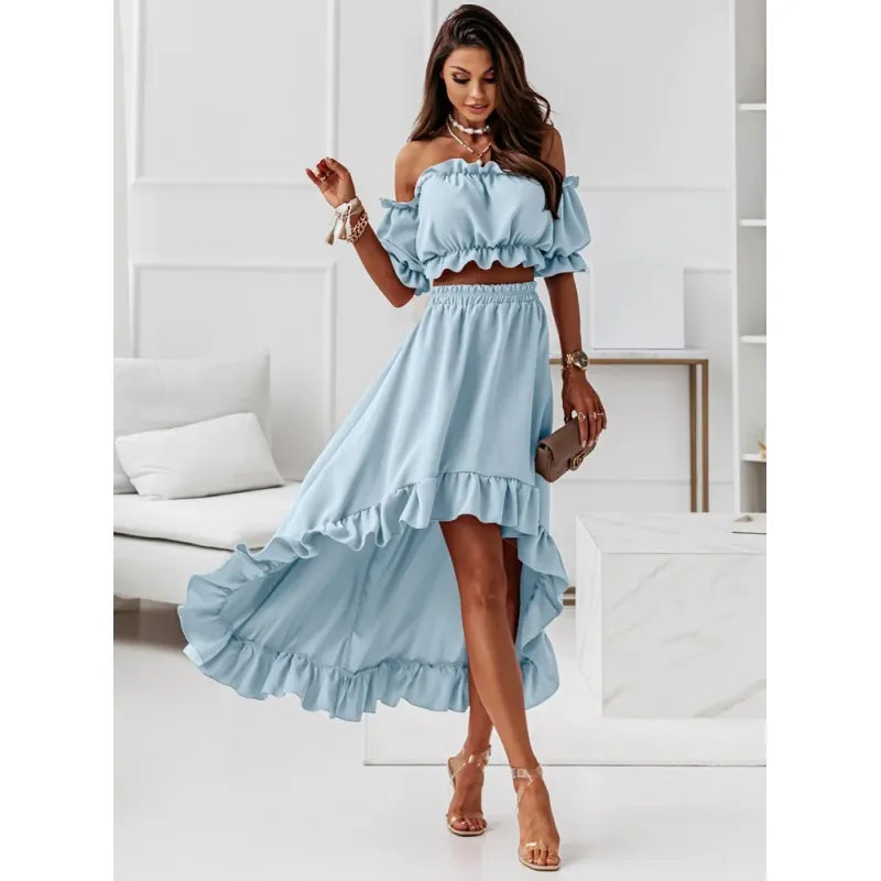 Variant image for Dames Maxi Jurk Rüschen Stijl Zomer Katoen-17