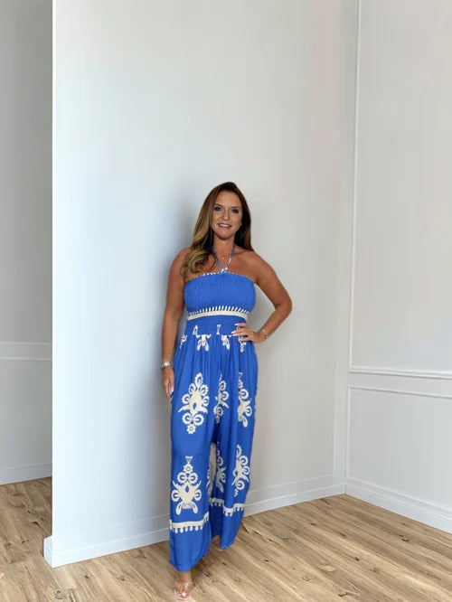 Dames Jumpsuit Feestelijk Halterstijl Met Wijde Pijpen Polyester-6