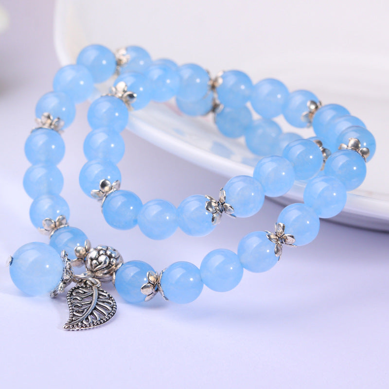 Tibetaanse Blauwe Fluoriet Kralen Armband