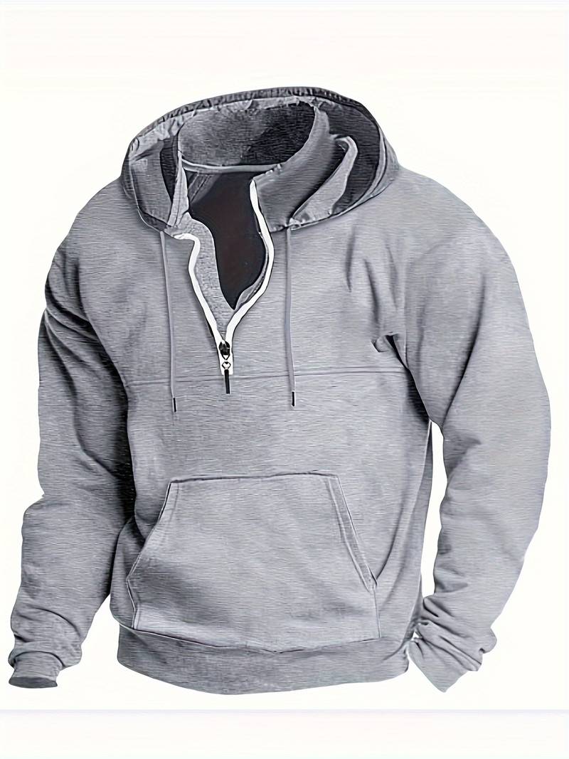 Heren Hoodie Casual Katoen Ontspannen Pasvorm-1
