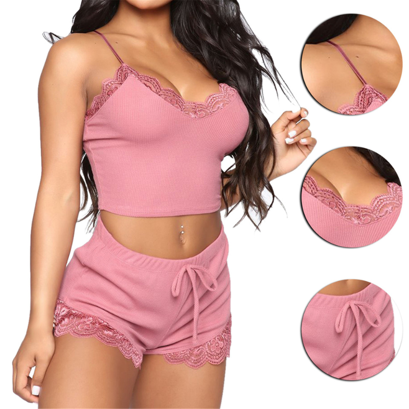 Tweedelige Mouwloze Slaapkleding