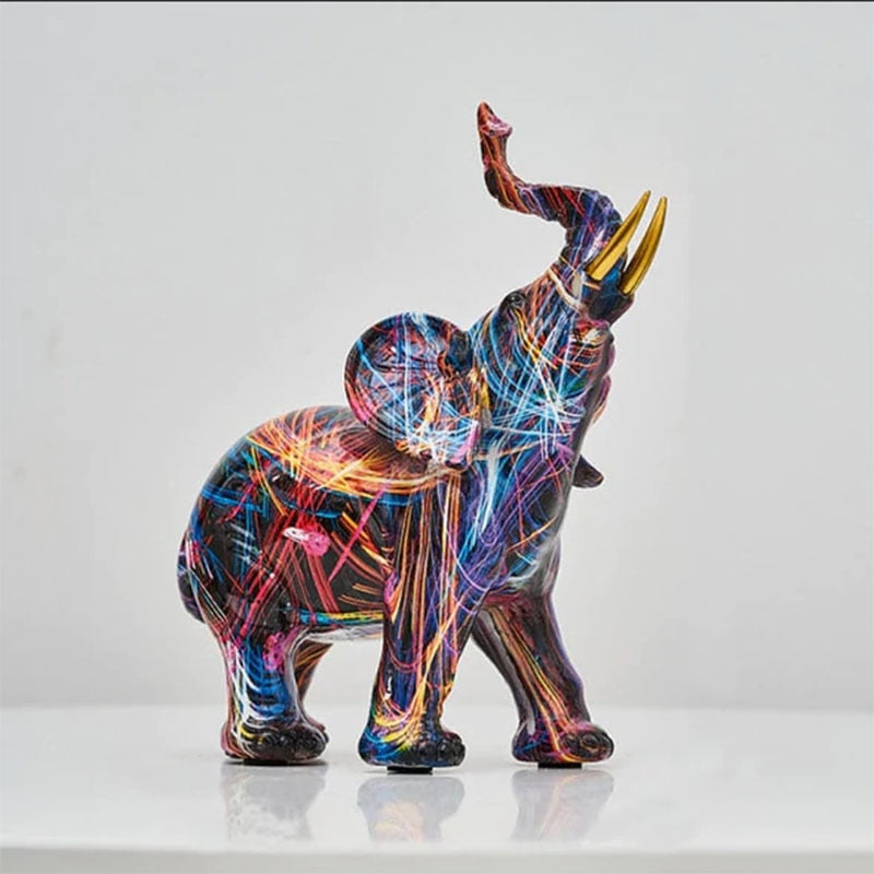 Abstract Beeldje Olifant Handgemaakt Decoratie 1