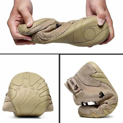 Heren Schoenen Beige Elegant Leer Orthopedisch Stijlvol-2