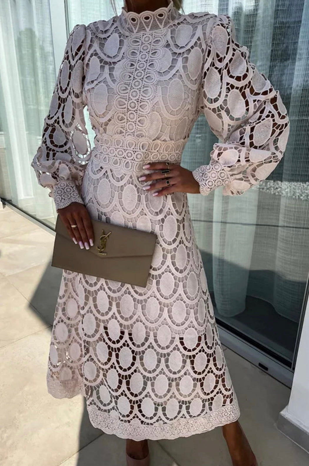 Dames A-Lijn Jurk Kanten Polyester Voor Speciale Gelegenheden 1