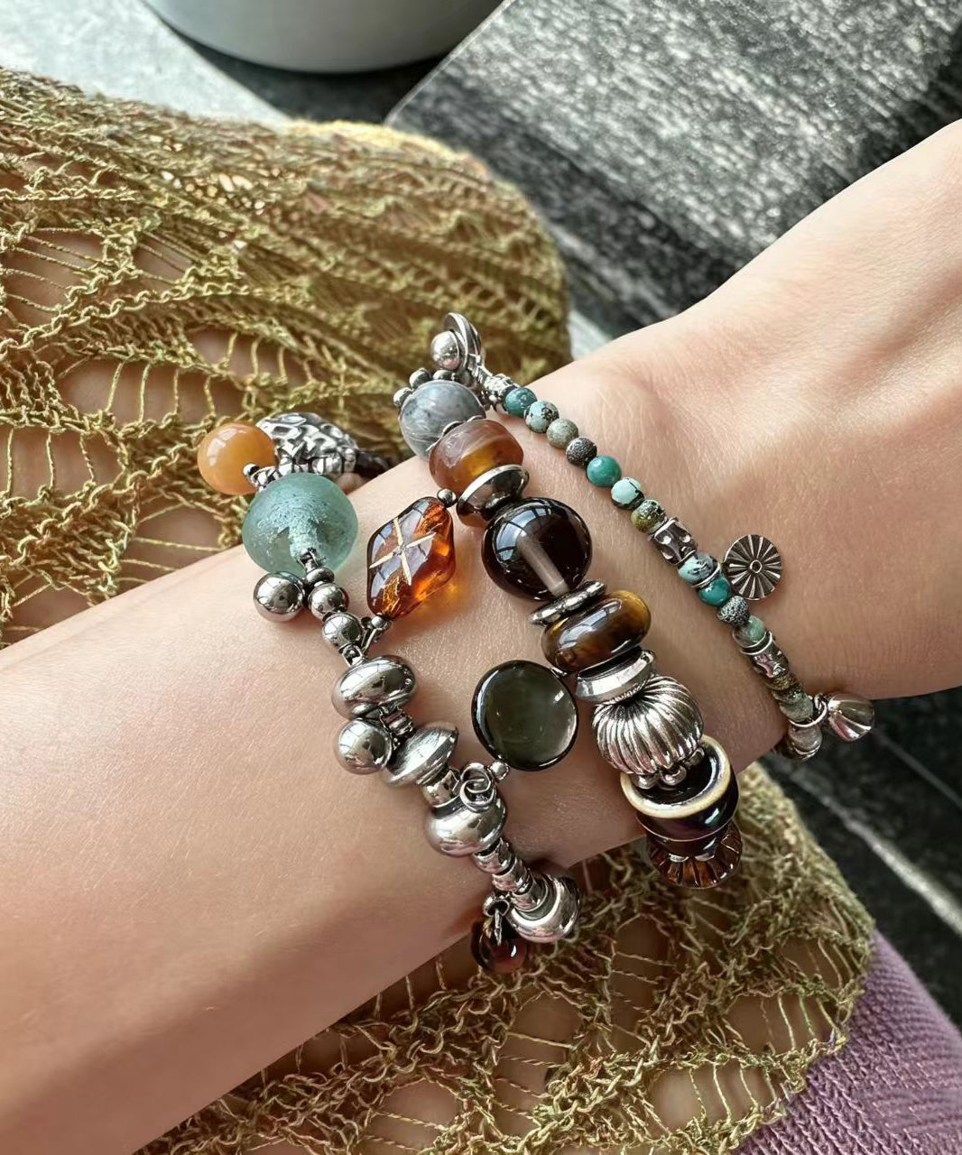 Dames Armband Set Kleurige Multilayer Stijlvol voor Dagelijks Gebruik 4