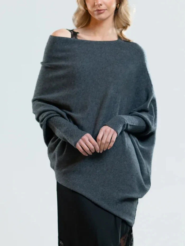 Dames Asymmetrische Trui Gedrapeerd 5