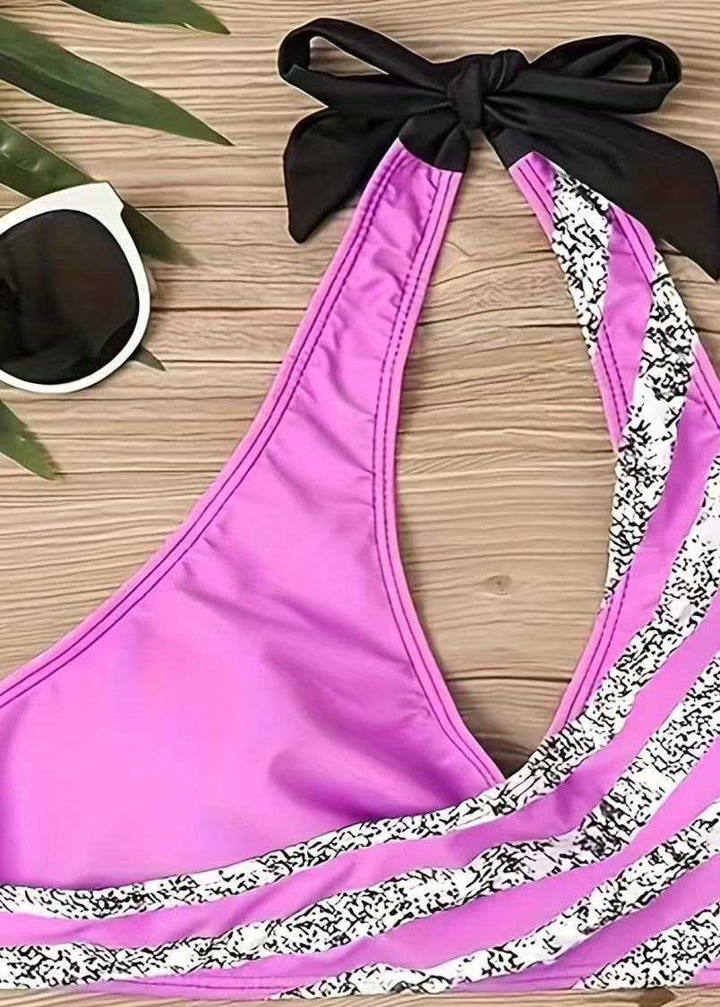 Dames Badmode Halter Patchwork 2