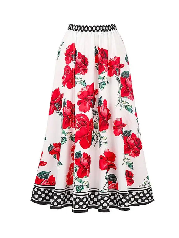 Dames Badpak met Bloemenprint en Rok 3