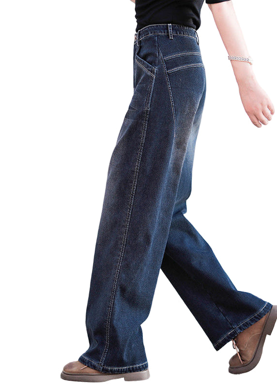 Dames Baggy Denim Broek Hoge Taille 0