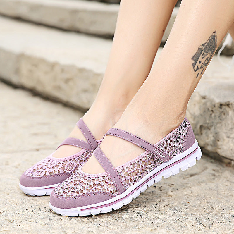 Dames Ballerina Schoenen Met Elastische Bandjes Elegant 1