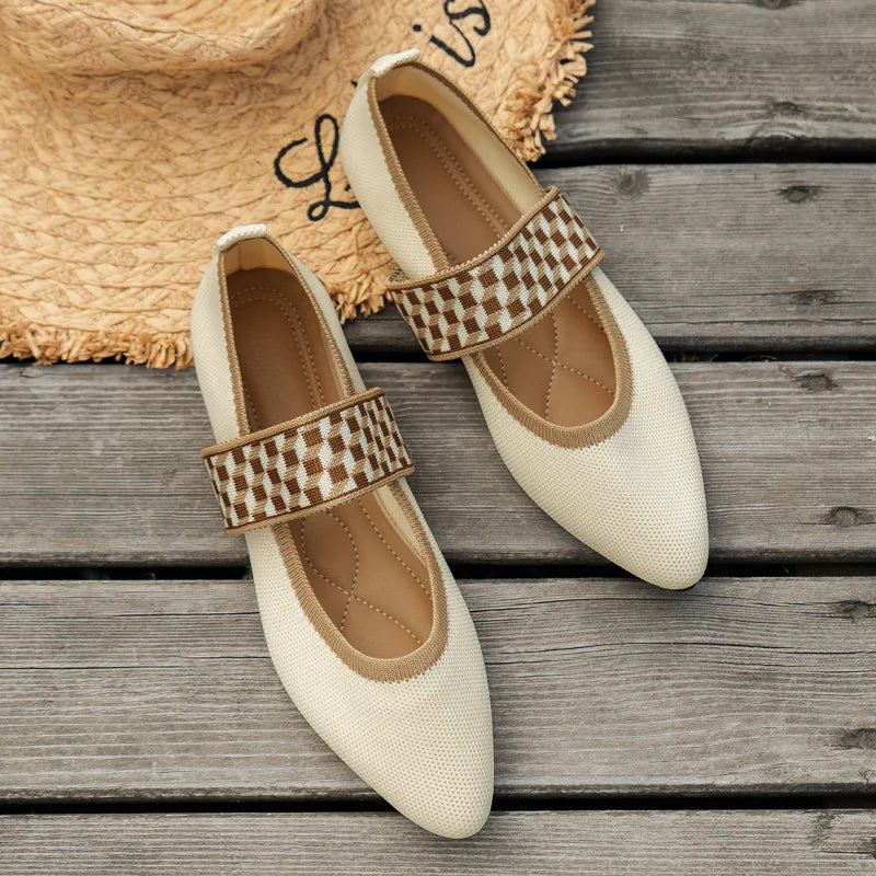 Dames Ballerina's Casual Stijl Met Spitse Neus 0