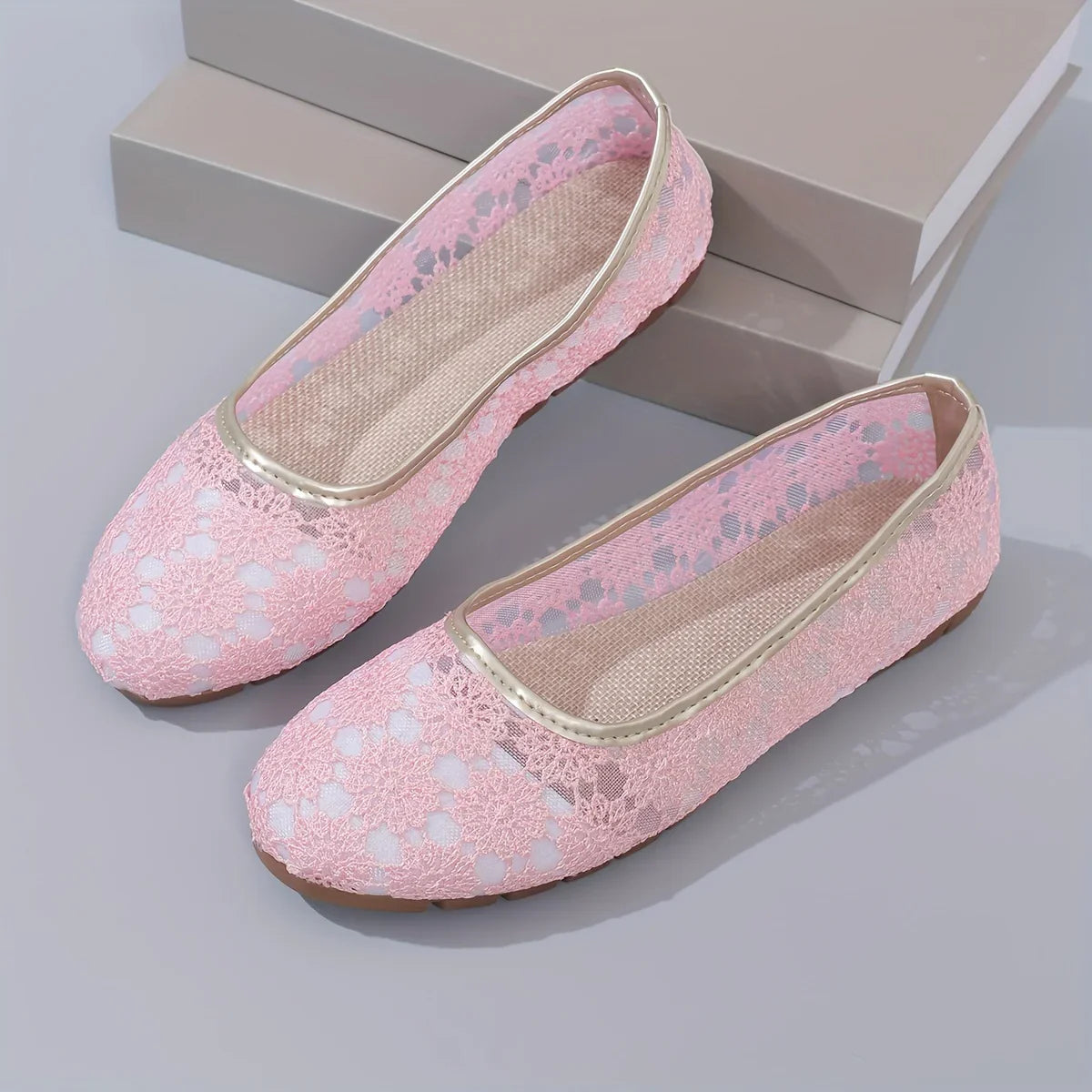Dames Ballerina's met Bloemmotief 7