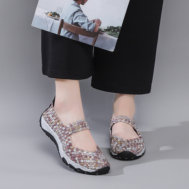 Dames Ballerina's met Elastische Bandjes 6