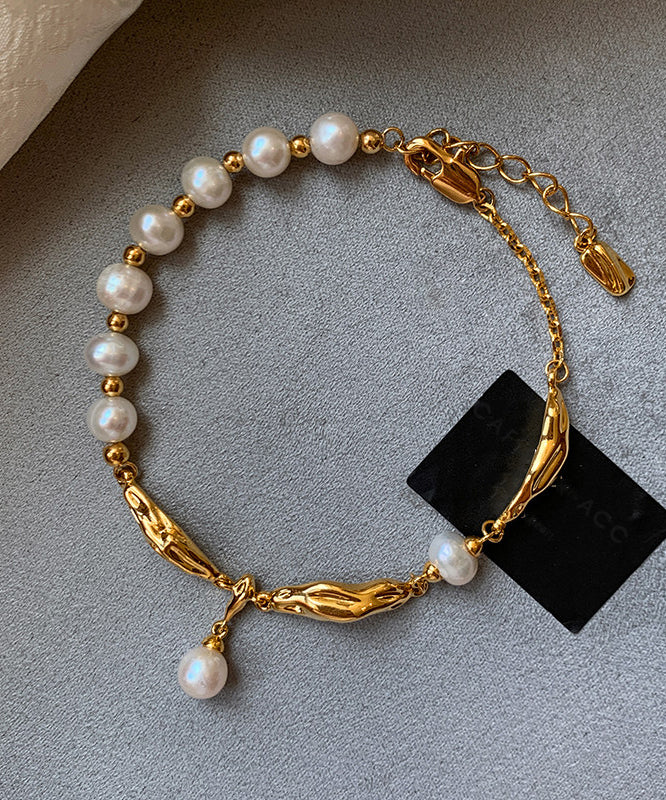 Dames Bedelarmband Met Parel en Metalen Accenten 3