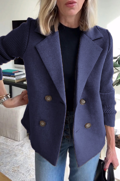 Dames Blazer Gebreid Licht Zakelijk 10