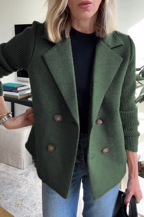 Dames Blazer Gebreid Licht Zakelijk 9