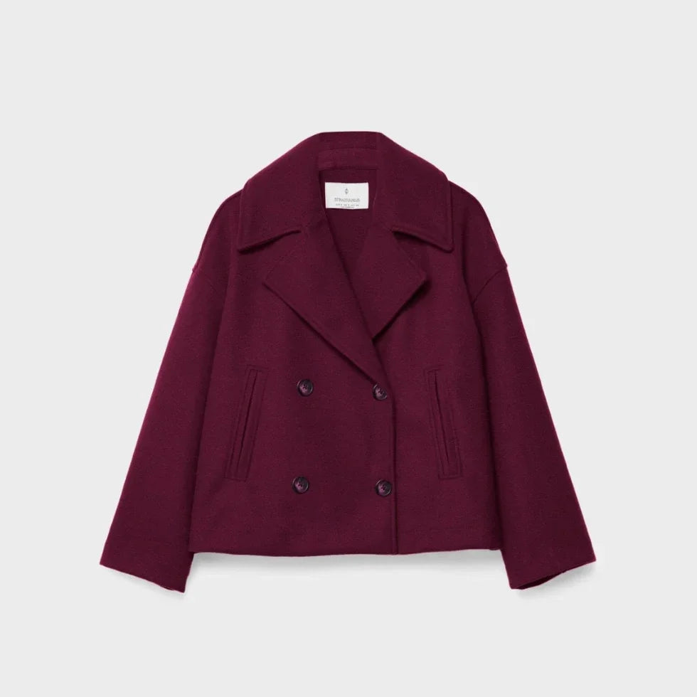 Dames Blazer Korte Pasvorm Met Dubbele Rij Knopen 11