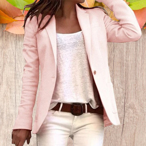 Dames Blazer Met Revers En Lange Mouwen 2