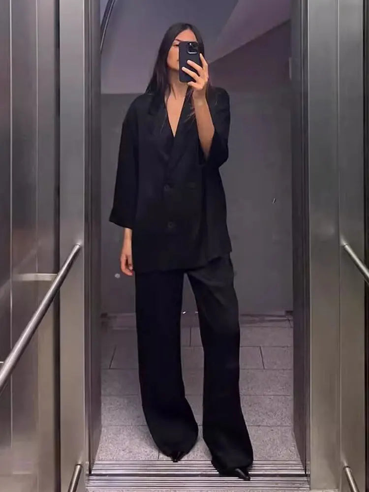 Dames Blazer en Broek Set Casual 1