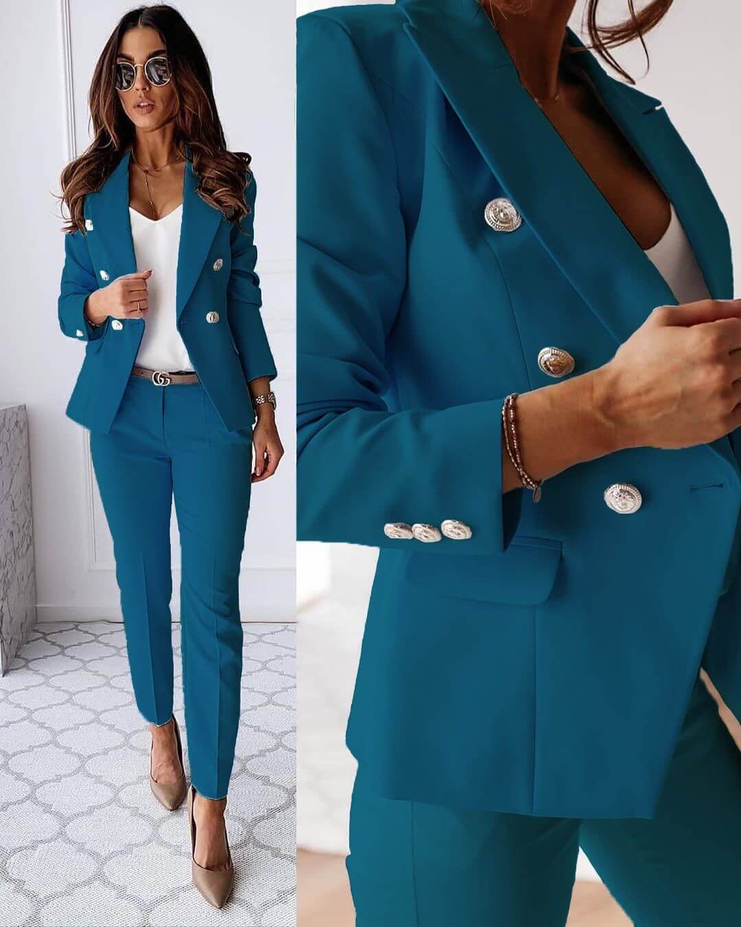 Dames Blazerset Met Bijpassende Rok Of Broek Tijdloos 3