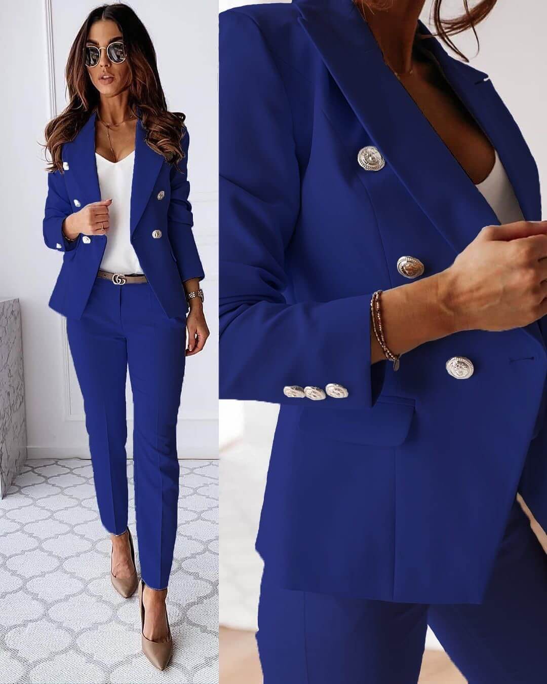 Dames Blazerset Met Bijpassende Rok Of Broek Tijdloos 4