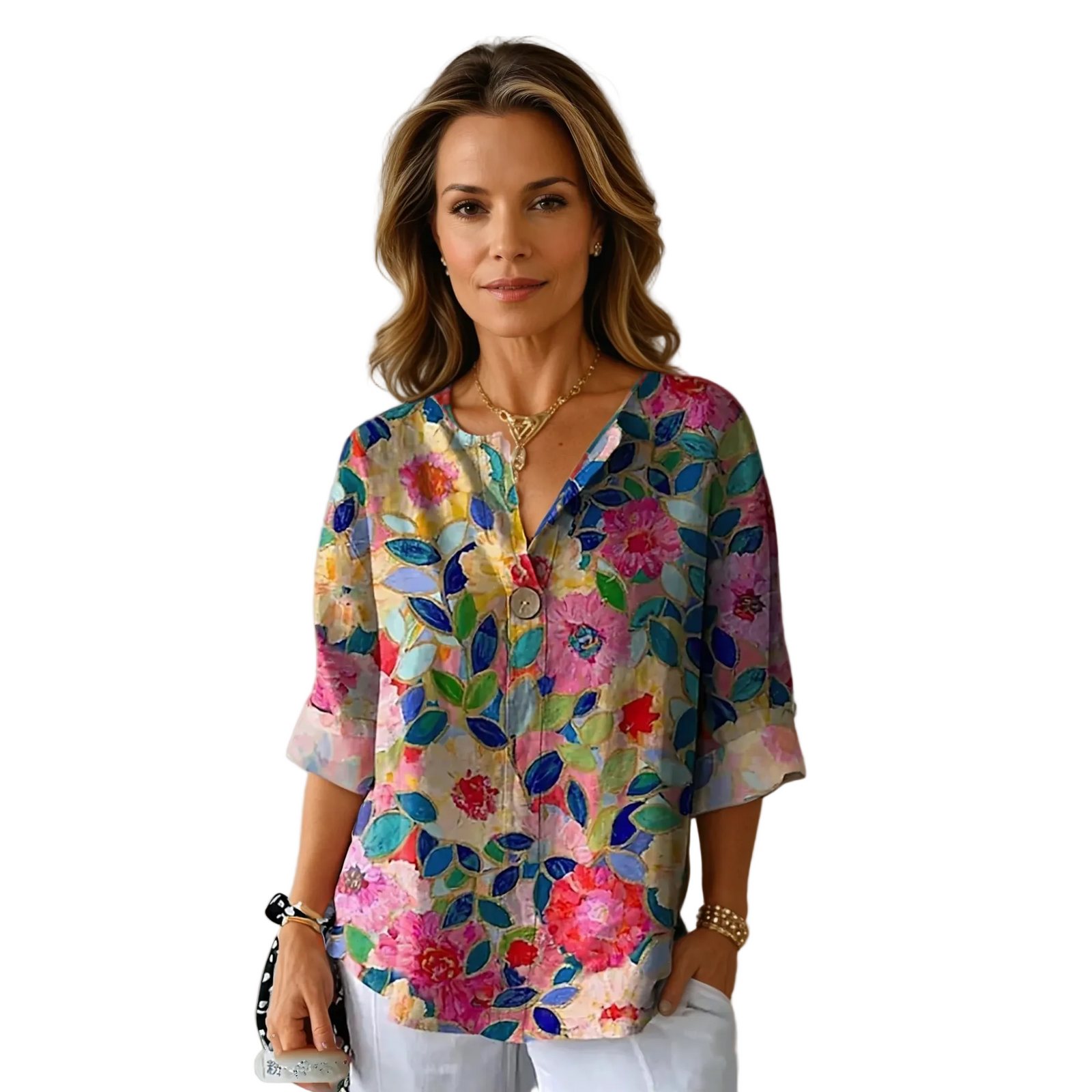Dames Blouse Bloemenprint Casual Chic 0