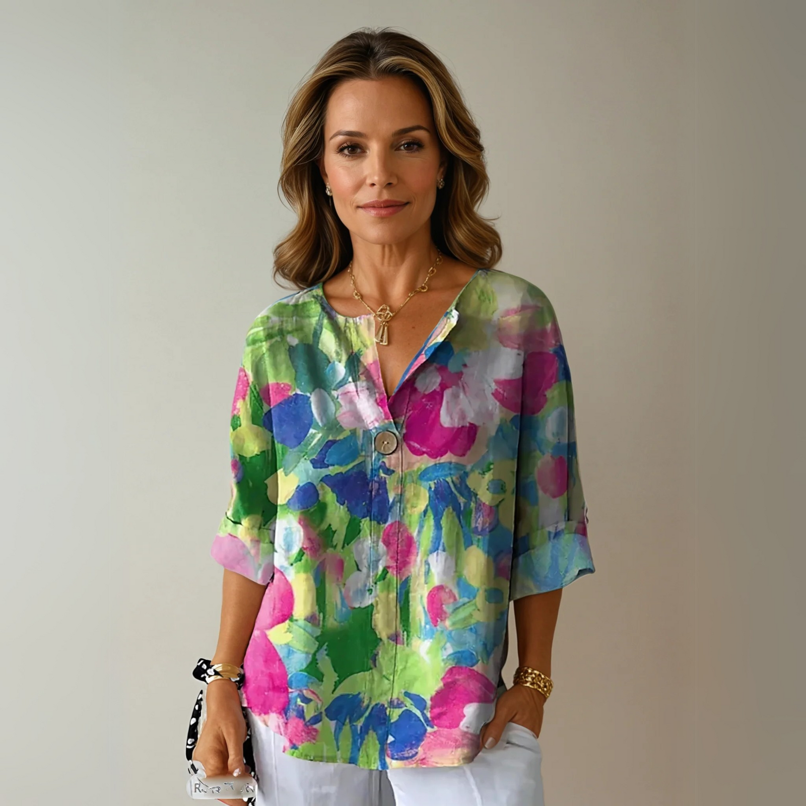 Dames Blouse Bloemenprint Casual Chic 3