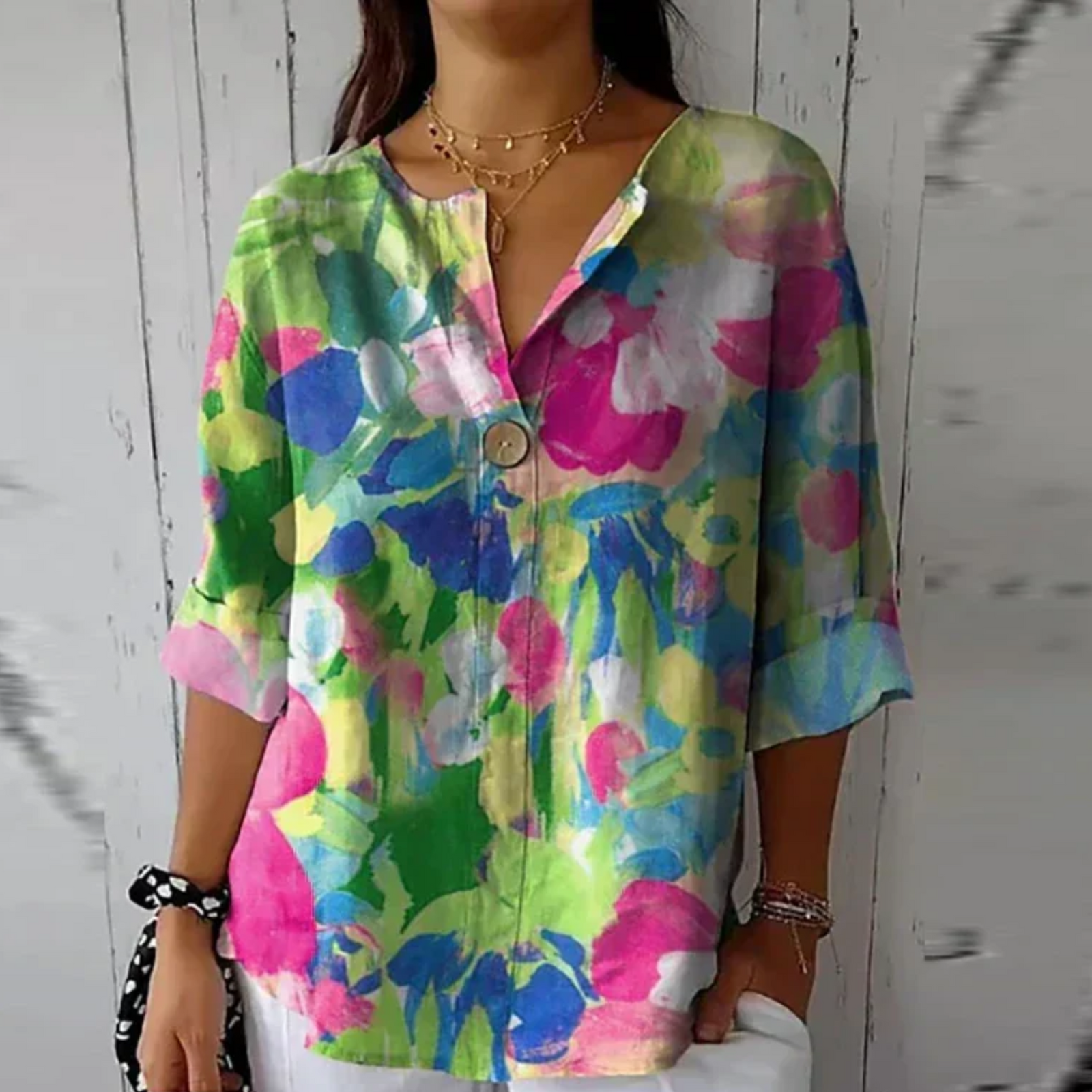Dames Blouse Bloemenprint Casual Chic 7