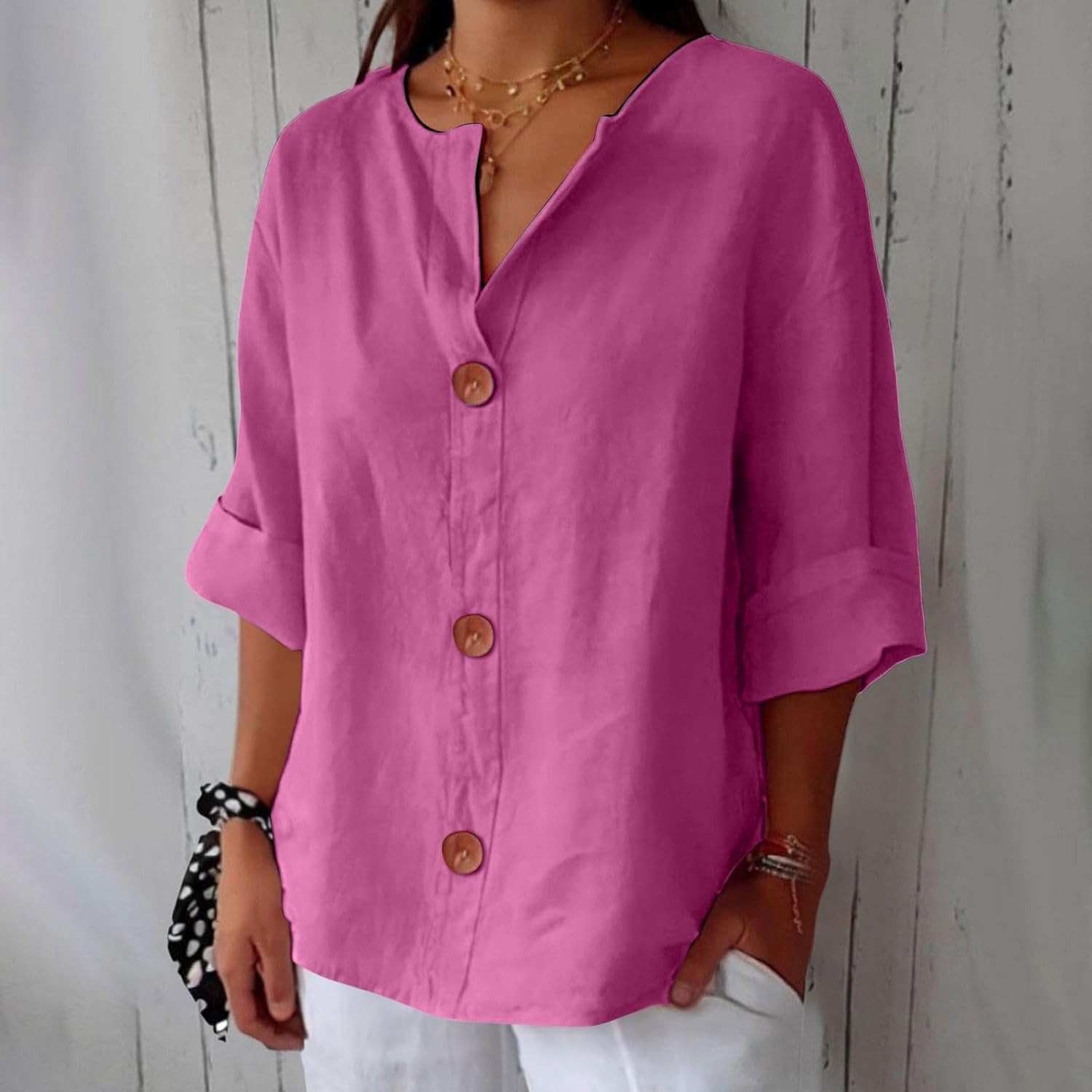 Dames Blouse Casual Flutter Fit voor Lente en Zomer 11