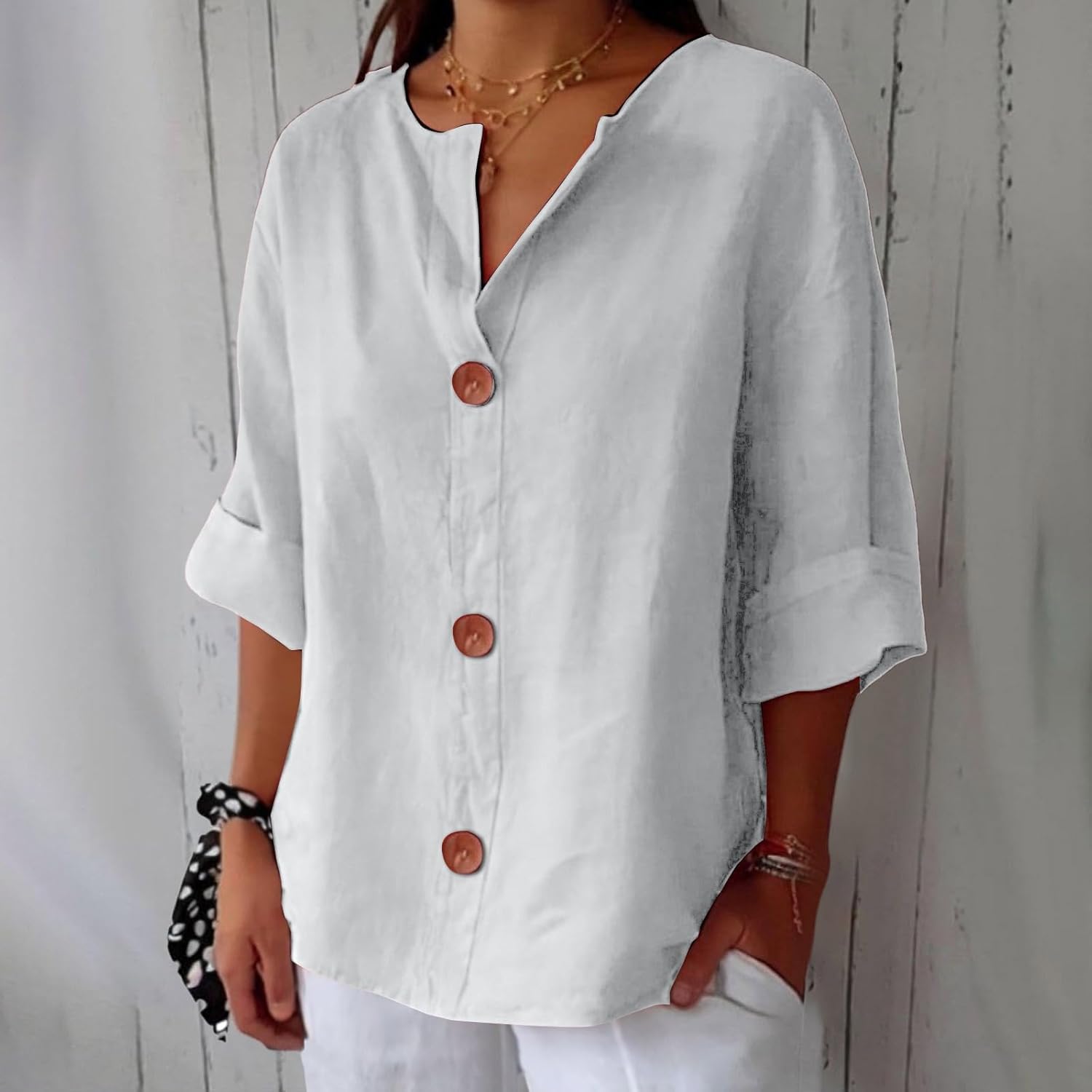 Dames Blouse Casual Flutter Fit voor Lente en Zomer 6