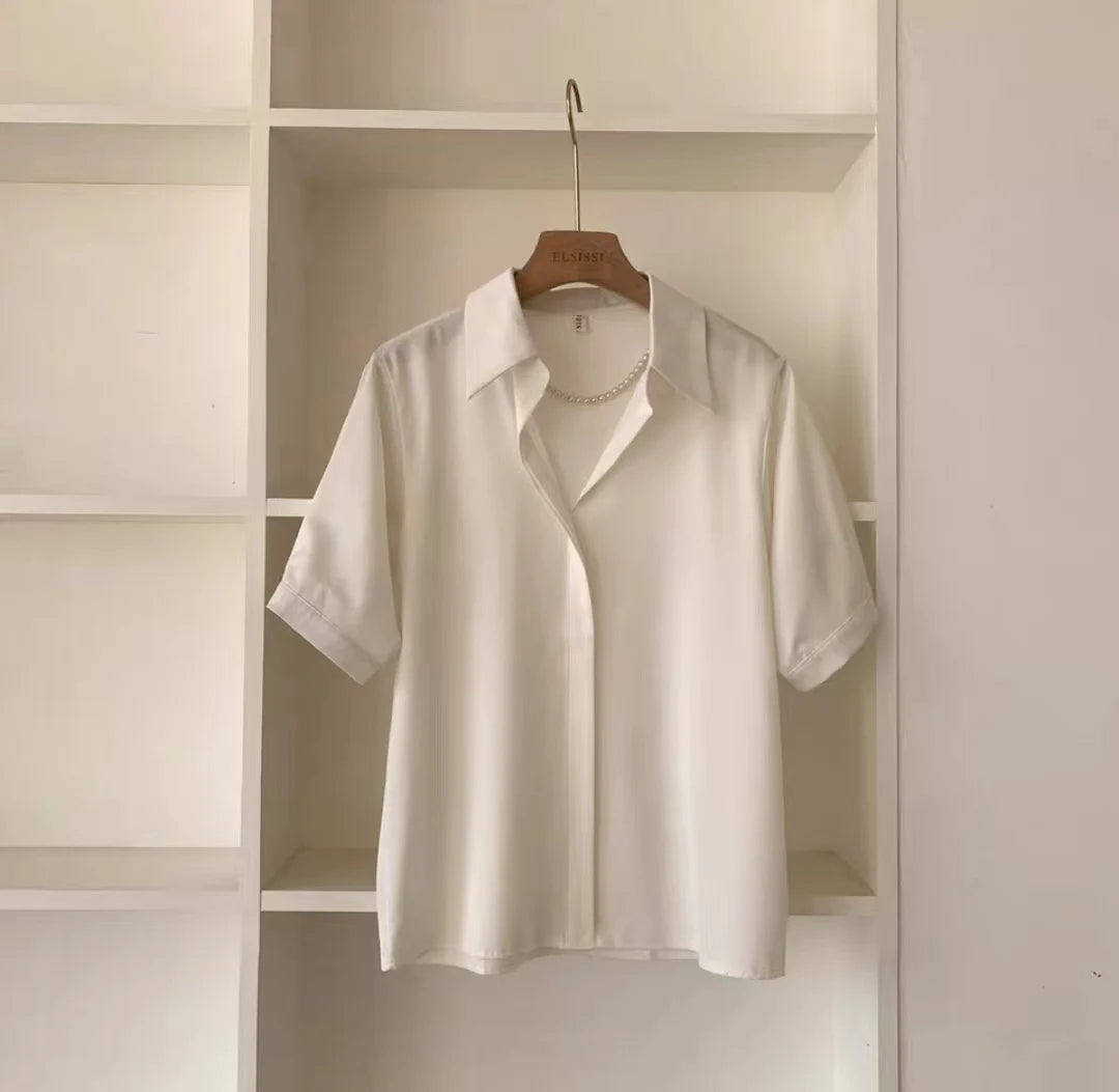 Dames Blouse Casual Korte Mouwen 5