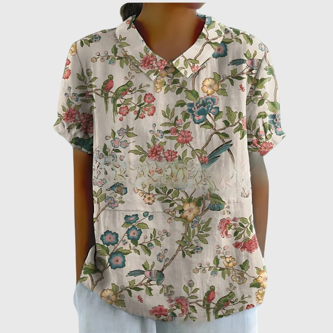 Dames Blouse Casual Met Bloemenprint 6