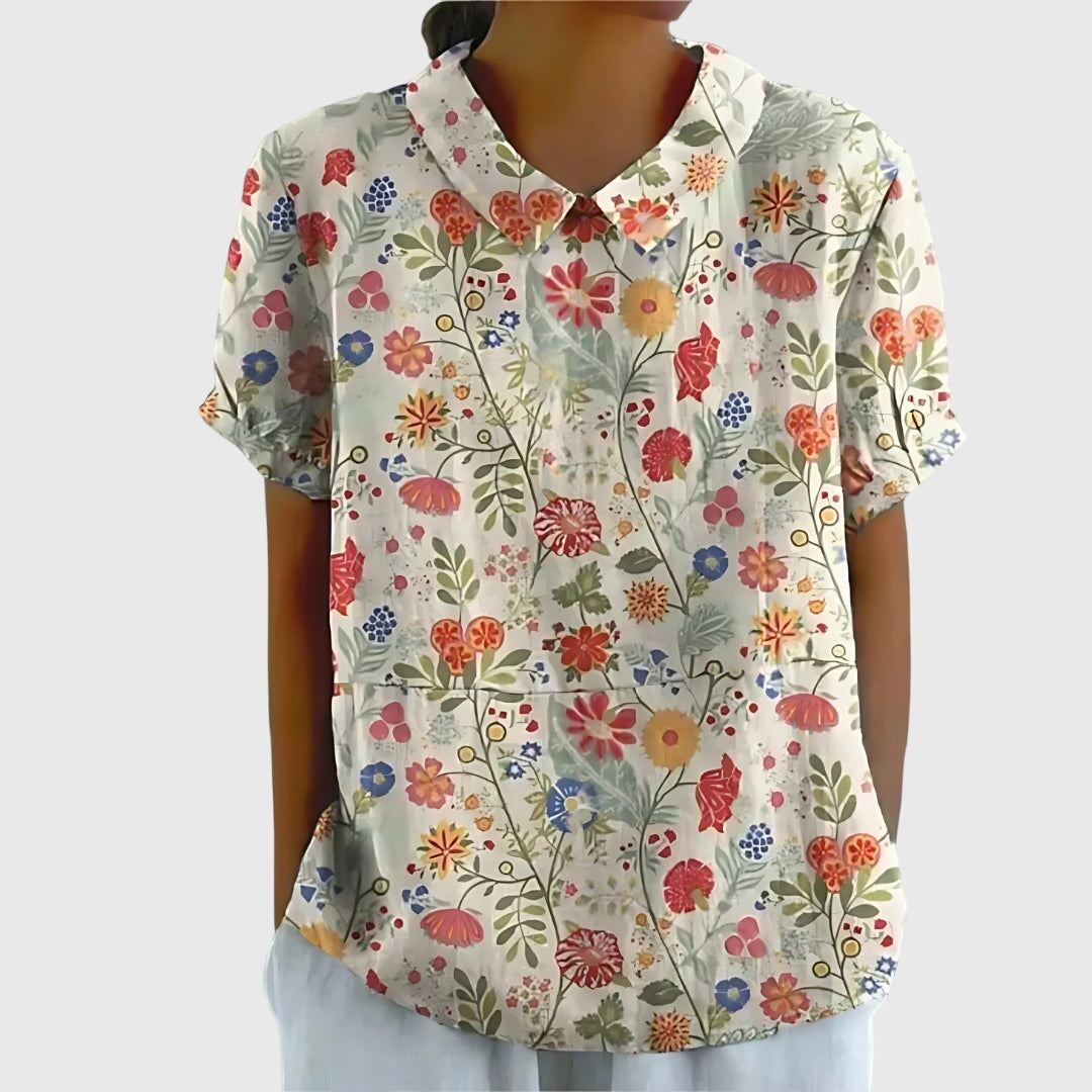 Dames Blouse Casual Met Bloemenprint 9