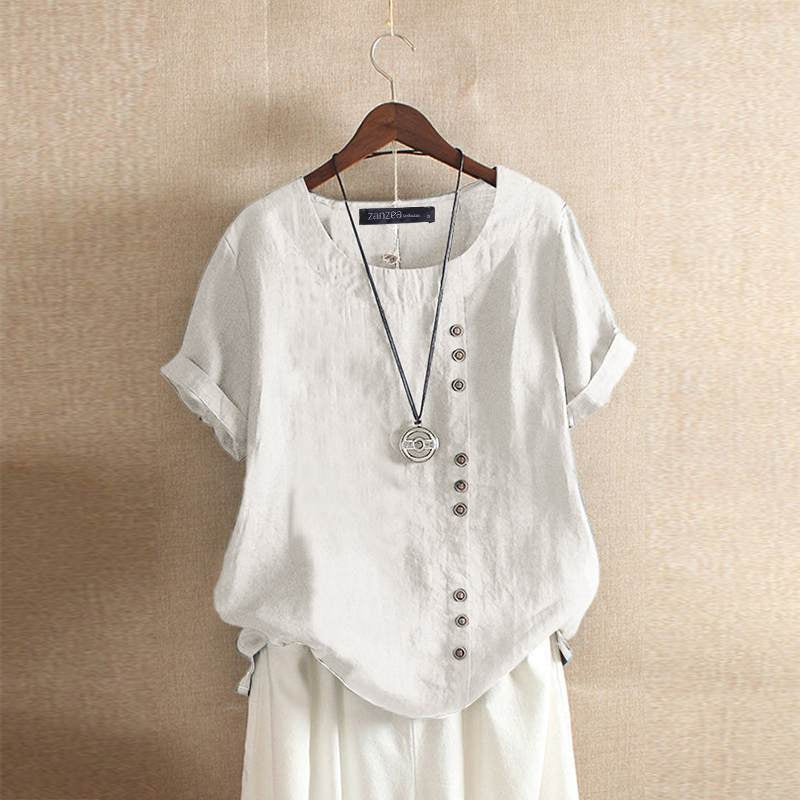 Dames Blouse Casual met Knoopdetails 3