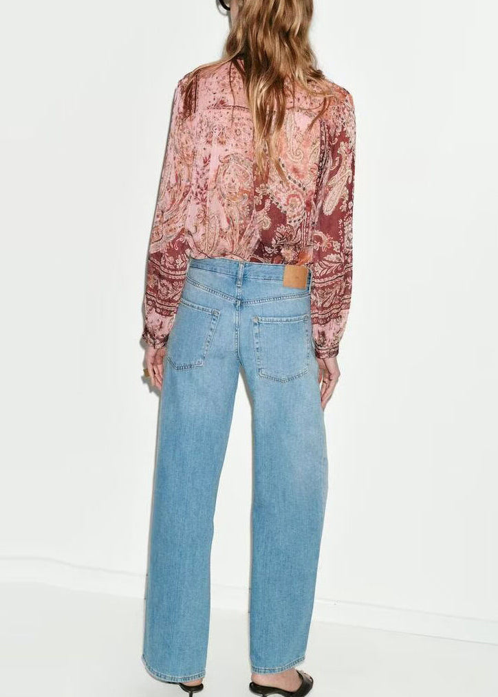Dames Blouse Drapering Lange Mouwen 2