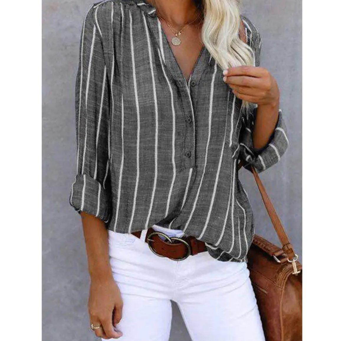 Dames Blouse Gestreept Casual Zomerstijl 2