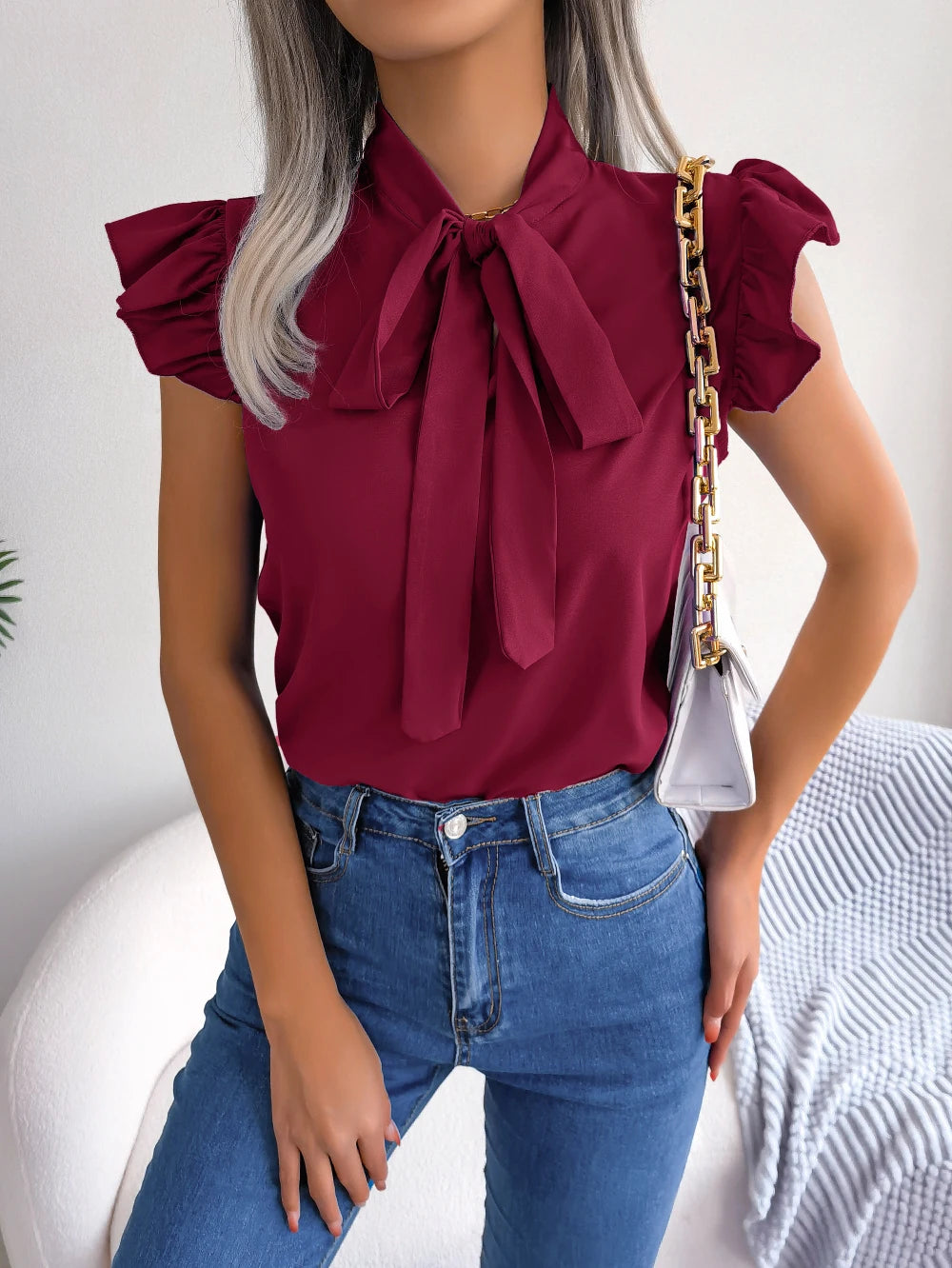 Dames Blouse Korte Mouw Casual 3